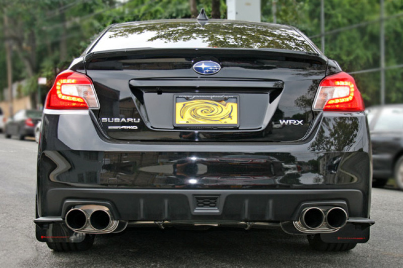 Subaru WRX STI Mud Flaps - Rally Armor - UR Black Flap with White Logo - Black - `15-`21
